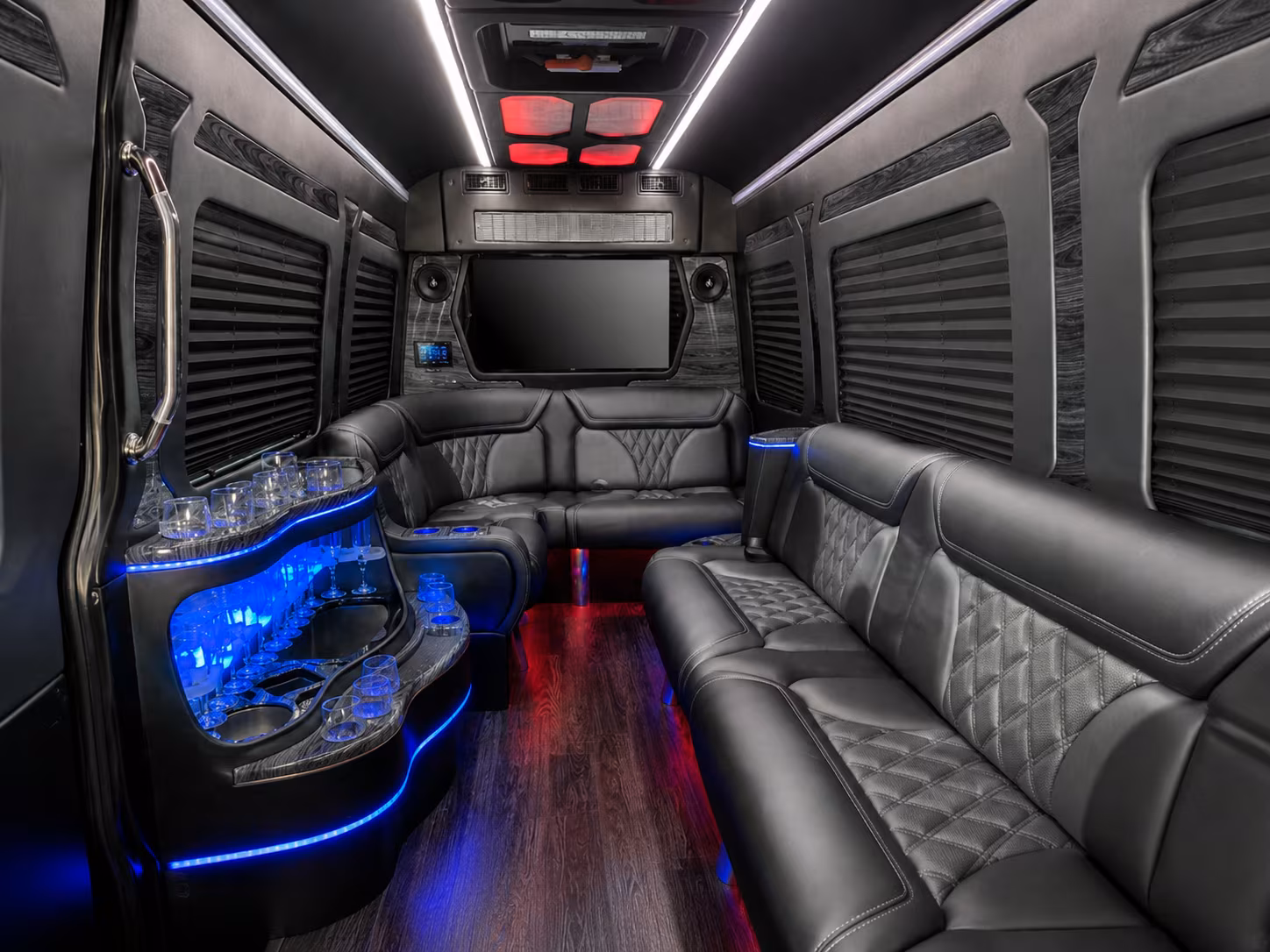 georgetown 28 passenger party bus interior