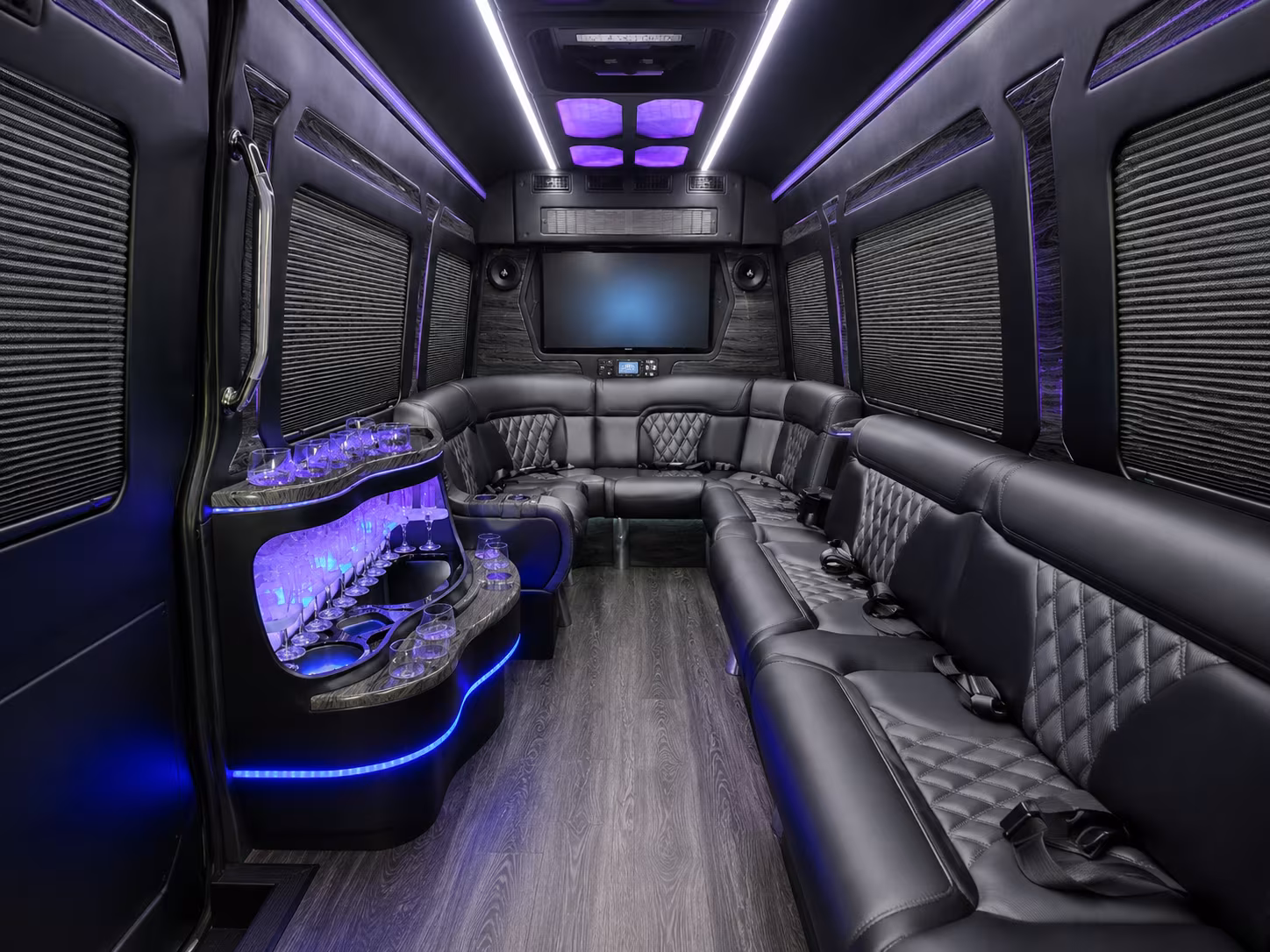 georgetown 40 passenger party bus interior
