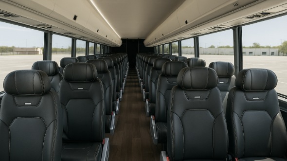 Interior of Charter Bus Company Round Rock's 20 Passenger Mini bus in Round Rock
