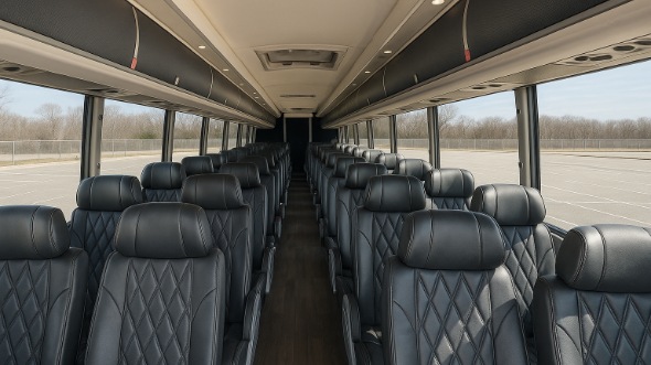 georgetown 55 passenger charter bus inside