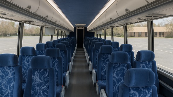 georgetown 56 passenger charter bus inside